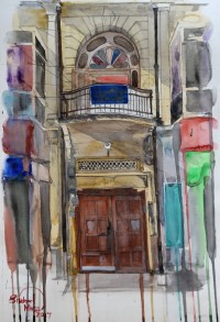 Shakeel Mirza, 13 x 20 Inch, Water Color on Paper, Cityscape Painting, AC-SKM-005